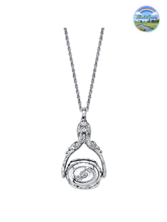 Jewelry - Vintage Style Flower Spinner Picture Locket Pendant Necklace 30 Inch